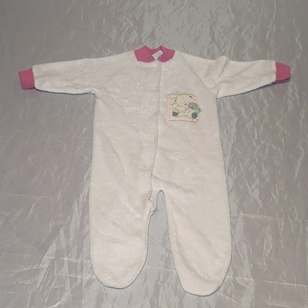 Gerber White and Pink Baby One Piece